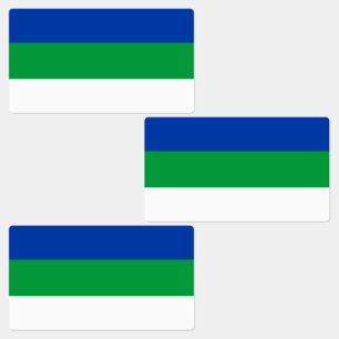 Komi Republic Flag Labels