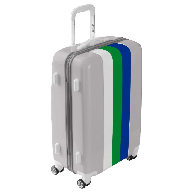 Komi Republic Flag Luggage (Rotated Left)
