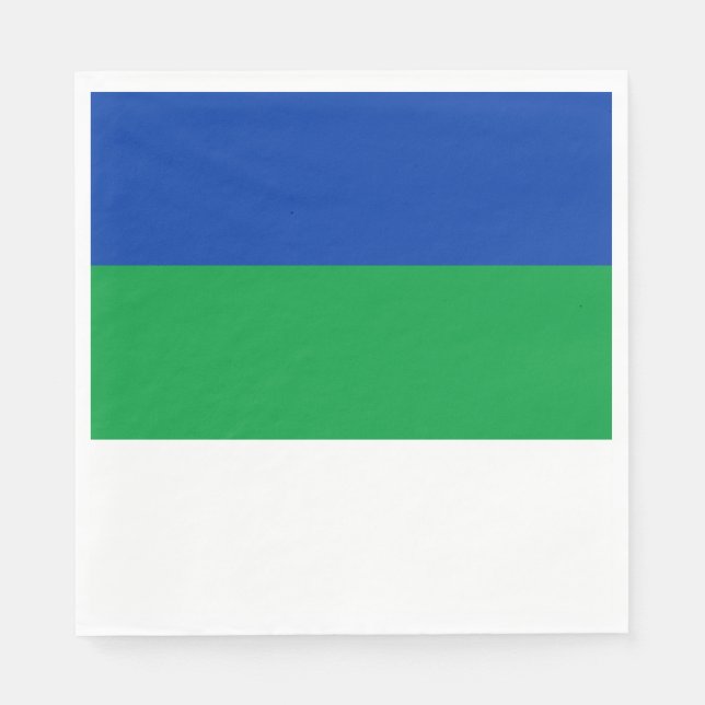 Komi Republic Flag Napkins (Front)
