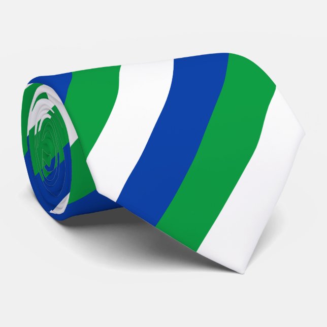 Komi Republic Flag Neck Tie (Rolled)