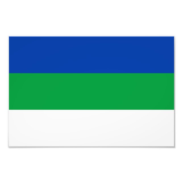 Komi Republic Flag Photo Print (Front)