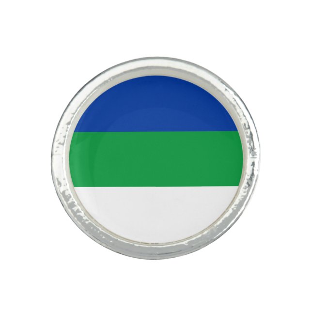 Komi Republic Flag Ring (Front)