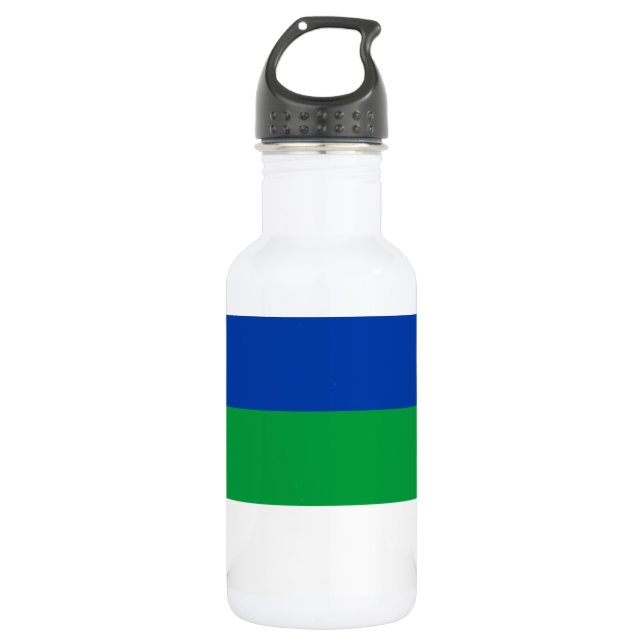 Komi Republic Flag Stainless Steel Water Bottle (Front)