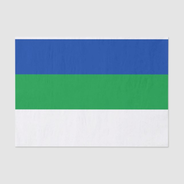 Komi Republic Flag Tissue Paper (Front)