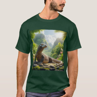 Komodo Dragon Artistic Printing T-Shirt