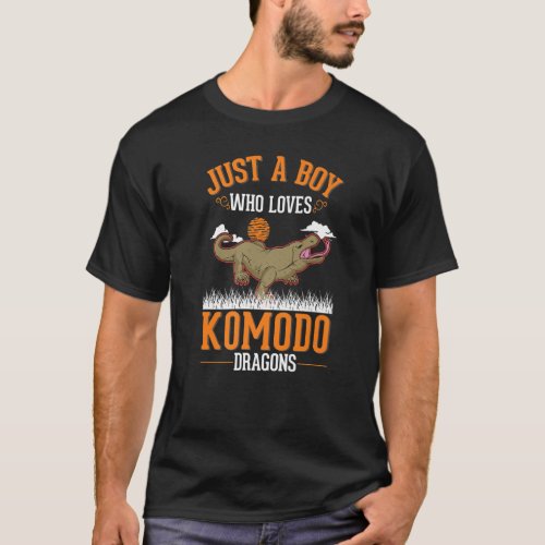 Komodo Dragon Boy Komodo Dragon Monitor Lizard T_Shirt