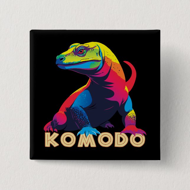 Komodo Dragon Button (Front)