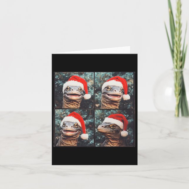 Komodo Dragon Christmas  Card (Front)