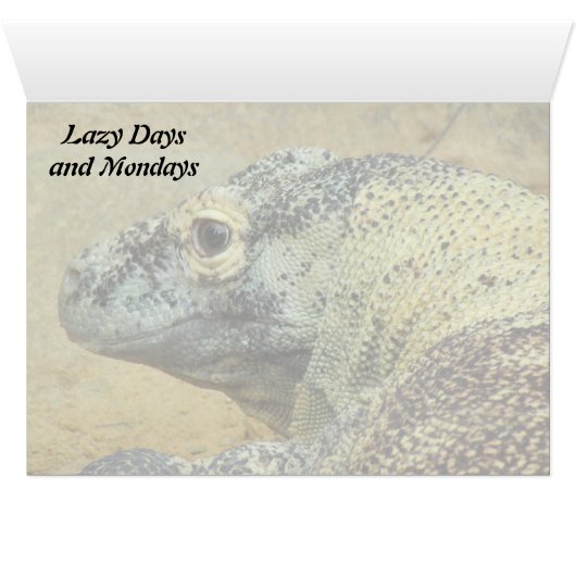 Komodo Dragon Folded Card (Inside Horizontal (Bottom))