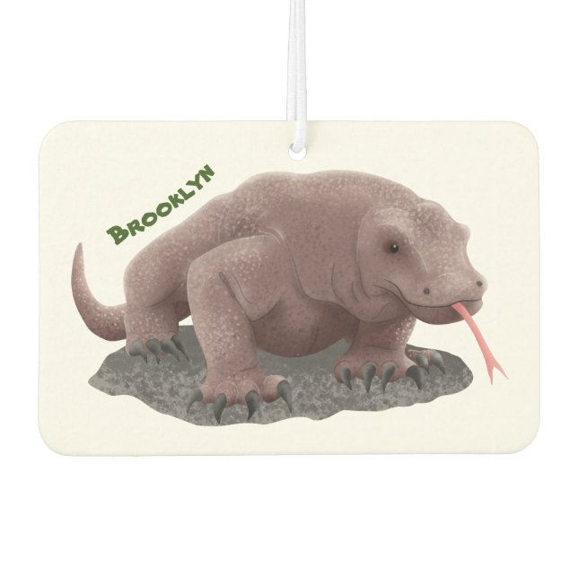 Komodo dragon illustration  air freshener (Front)