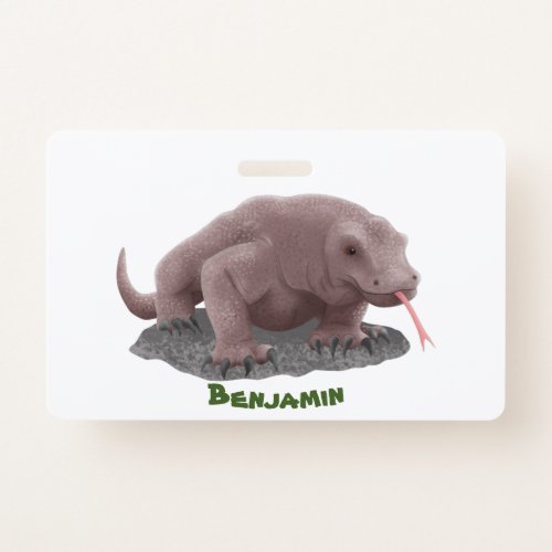 Komodo dragon illustration badge