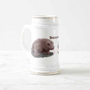 Komodo dragon illustration beer stein