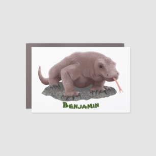 Komodo dragon illustration car magnet