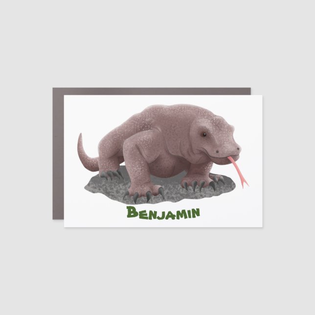 Komodo dragon illustration  car magnet (Front)