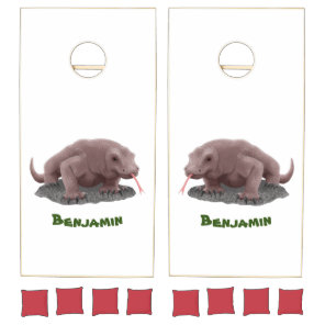Komodo dragon illustration  cornhole set