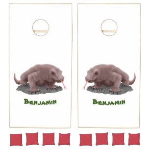 Komodo dragon illustration cornhole set