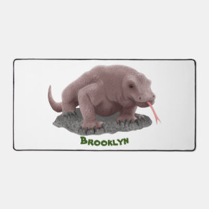 Komodo dragon illustration desk mat