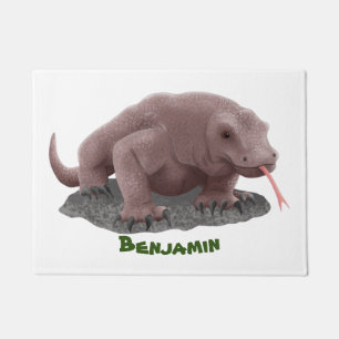 Komodo dragon illustration doormat