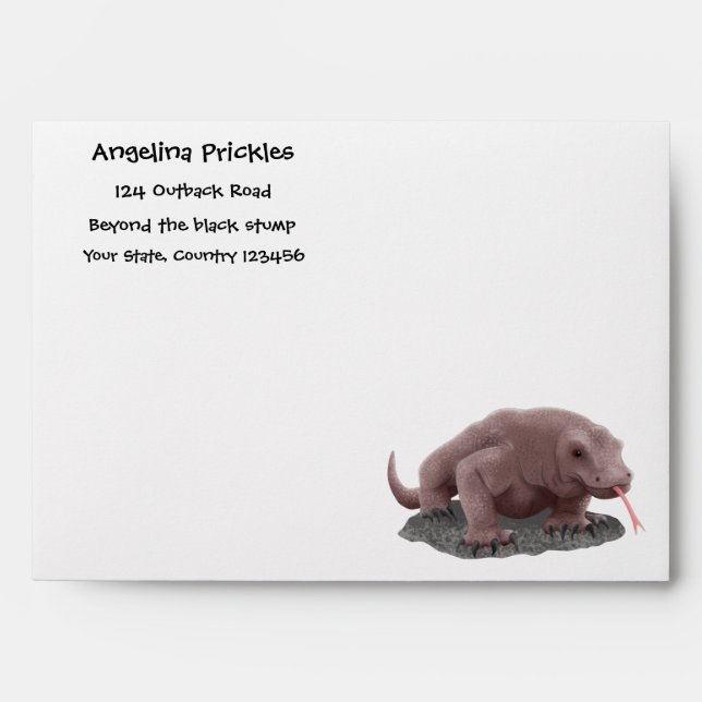 Komodo dragon illustration envelope (Front)