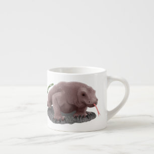 Komodo dragon illustration espresso cup