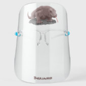 Komodo dragon illustration face shield (Front)