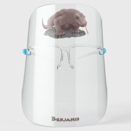 Komodo dragon illustration face shield (Front)