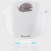 Komodo dragon illustration face shield (Front w/Glasses)