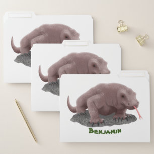 Komodo dragon illustration file folder