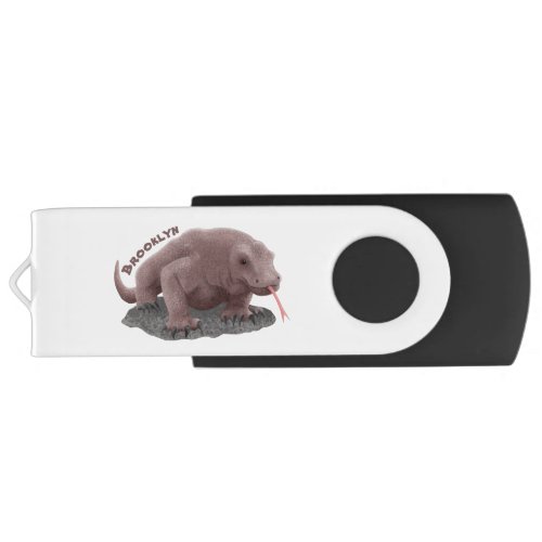 Komodo dragon illustration flash drive