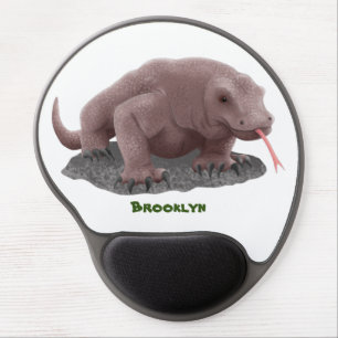 Komodo dragon illustration gel mouse pad