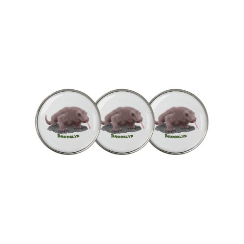 Komodo dragon illustration golf ball marker