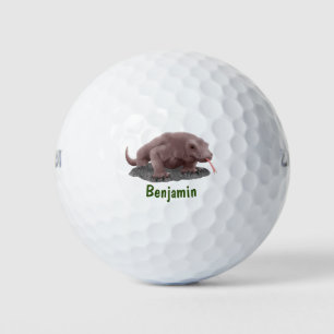 Komodo dragon illustration golf balls