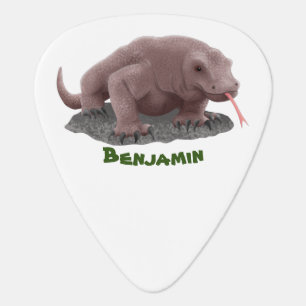 Komodo dragon illustration guitar pick