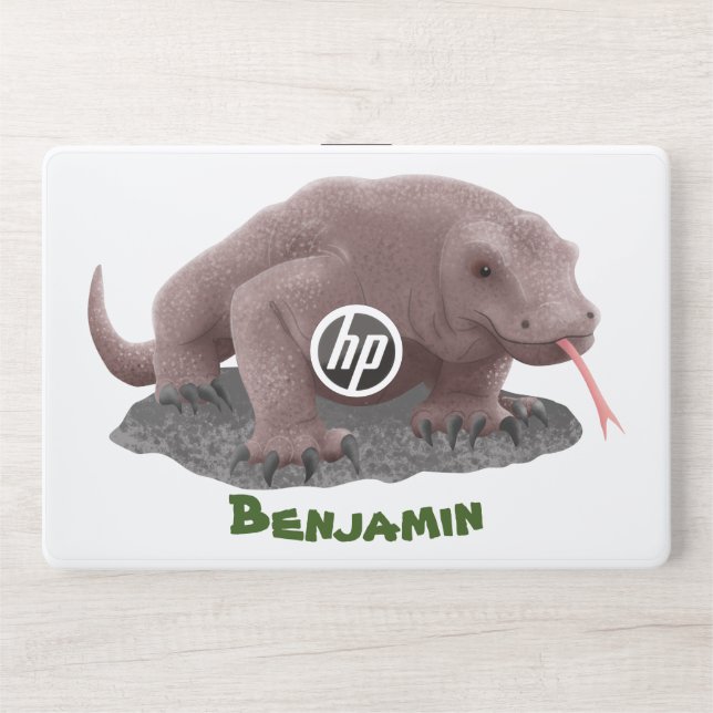 Komodo dragon illustration HP laptop skin (Front)