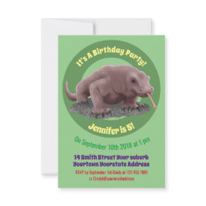 Komodo dragon illustration invitation