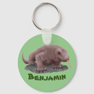 Komodo dragon illustration keychain