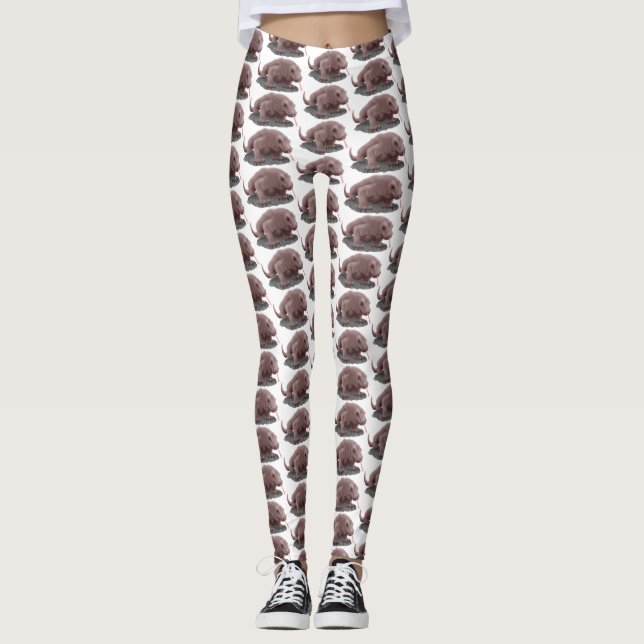 Komodo dragon illustration leggings (Front)