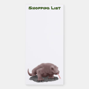 Komodo dragon illustration magnetic notepad