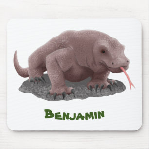 Komodo dragon illustration mouse pad