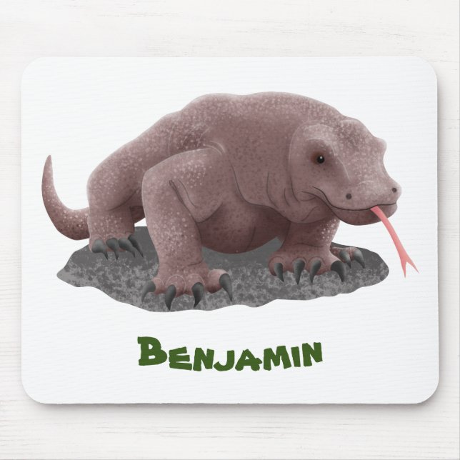 Komodo dragon illustration mouse pad (Front)