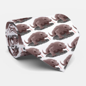Komodo dragon illustration neck tie