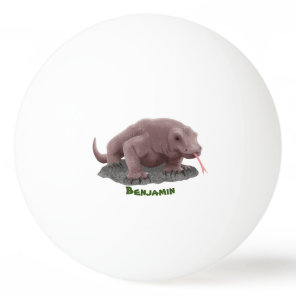Komodo dragon illustration ping pong ball