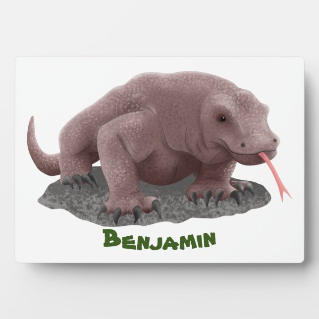 Komodo dragon illustration plaque (Front)