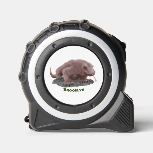 Komodo dragon illustration tape measure (Front)