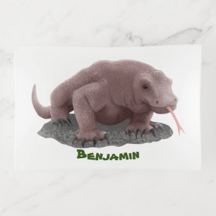 Komodo dragon illustration trinket tray