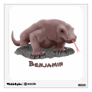 Komodo dragon illustration wall decal