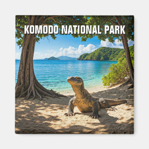 Komodo Dragon Indonesia National Park Magnet