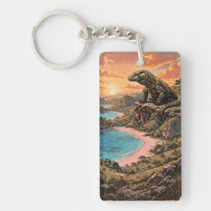 Komodo Dragon King of the Island Keychain
