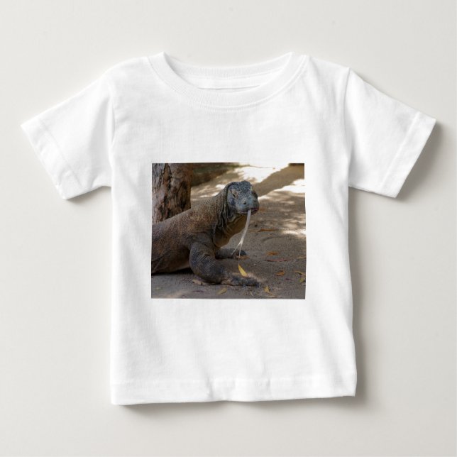 Komodo Dragon Licking Baby T-Shirt (Front)