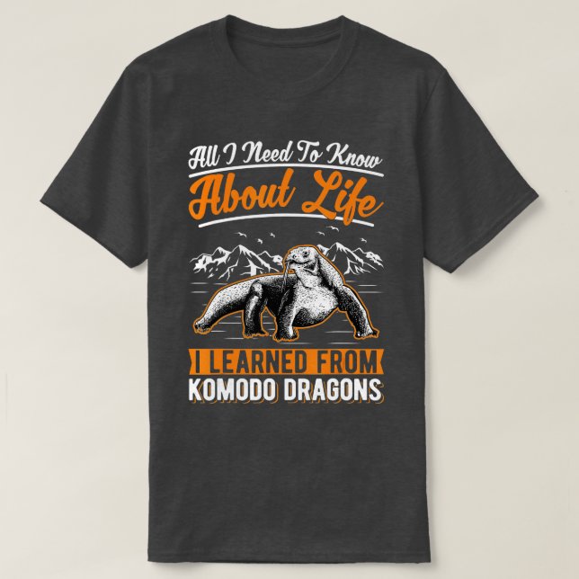 Komodo Dragon Monitor Lizard   1  T-Shirt (Design Front)